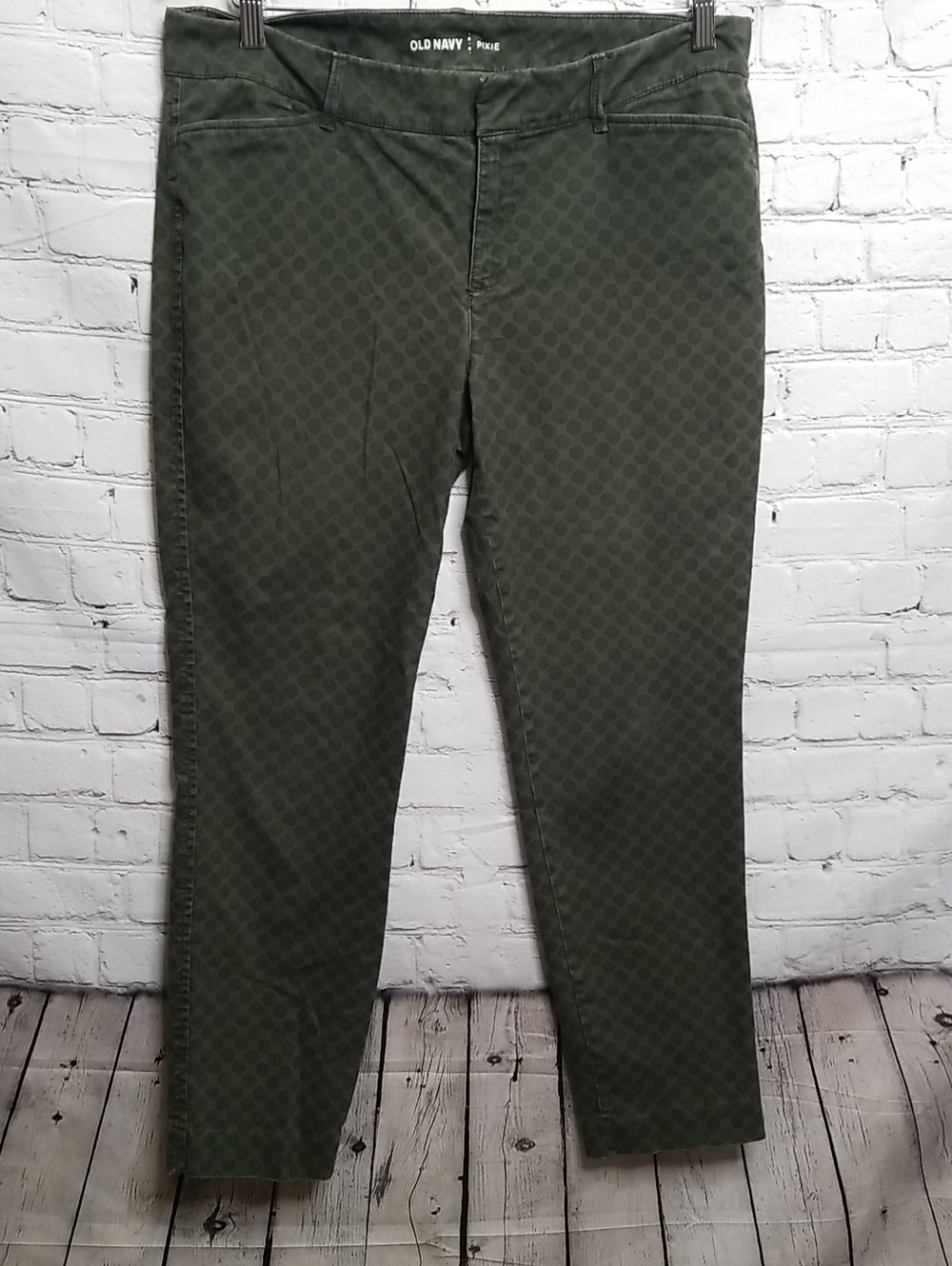 Old Navy Womens Jeans Size 10 Dark Green Ankle Length Pixie Fit EUC